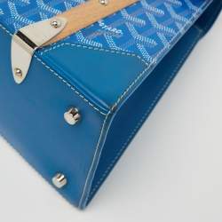 Goyard Blue Goyardine Coated Canvas and Leather Saigon PM Top Handle Bag