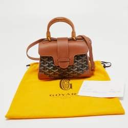 مملوكة مسبقًا Goyard Tan/Brown Goyardine Coated Canvas And Leather Mini Saigon Top Handle Bag