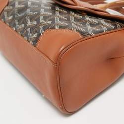 مملوكة مسبقًا Goyard Tan/Brown Goyardine Coated Canvas And Leather Mini Saigon Top Handle Bag