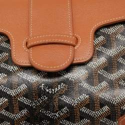 مملوكة مسبقًا Goyard Tan/Brown Goyardine Coated Canvas And Leather Mini Saigon Top Handle Bag