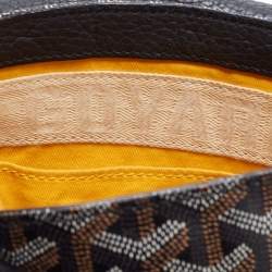 Pre Owned Goyard Black/Brown Goyardine Coated Canvas and Leather Grand Bleu Messenger Bag