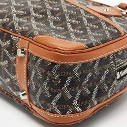 Goyard Brown/Black Goyardine Coated Canvas Saint Jeanne PM Satchel