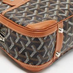 Goyard Brown/Black Goyardine Coated Canvas Saint Jeanne PM Satchel