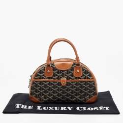 Goyard Brown/Black Goyardine Coated Canvas Saint Jeanne PM Satchel