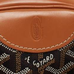 Goyard Brown/Black Goyardine Coated Canvas Saint Jeanne PM Satchel