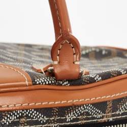 Goyard Brown/Black Goyardine Coated Canvas Saint Jeanne PM Satchel