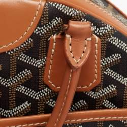 Goyard Brown/Black Goyardine Coated Canvas Saint Jeanne PM Satchel