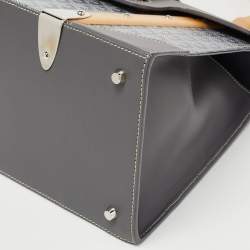 Goyard Grey Goyardine Coated Canvas and Leather Saigon MM Top Handle Bag