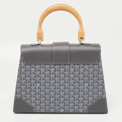 Goyard Grey Goyardine Coated Canvas and Leather Saigon MM Top Handle Bag