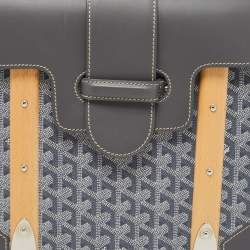 Goyard Grey Goyardine Coated Canvas and Leather Saigon MM Top Handle Bag