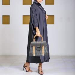 Goyard Grey Goyardine Coated Canvas and Leather Saigon MM Top Handle Bag