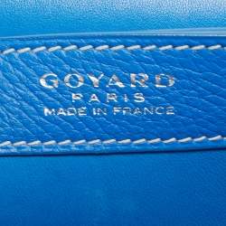 Pre Owned Goyard Blue Ciel Leather 233 Shoulder Bag