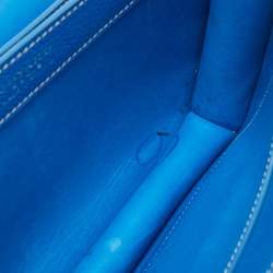 Pre Owned Goyard Blue Ciel Leather 233 Shoulder Bag