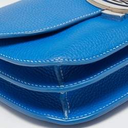 Pre Owned Goyard Blue Ciel Leather 233 Shoulder Bag