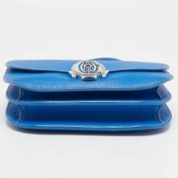 Pre Owned Goyard Blue Ciel Leather 233 Shoulder Bag