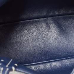 Goyard Navy Blue Goyardine Coated Canvas Anjou Mini Reversible Bag