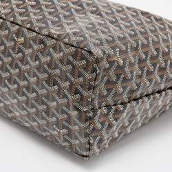Pre Owned Goyard Black/Brown Goyardine Coated Canvas and Leather Saint Louis PM Tote