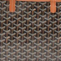 Pre Owned Goyard Black/Brown Goyardine Coated Canvas and Leather Saint Louis PM Tote