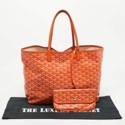 Goyard Orange Goyardine Coated Canvas and Leather Saint Louis PM Tote