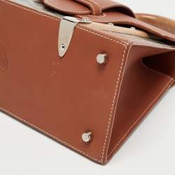 Goyard Brown Coated Canvas and Leather PM Saigon Top Handle Bag