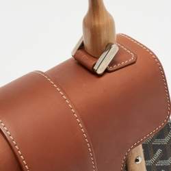 Goyard Brown Coated Canvas and Leather PM Saigon Top Handle Bag