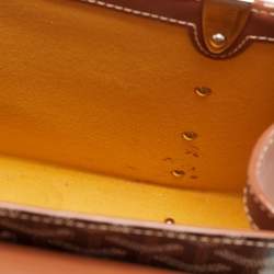 Goyard Brown Coated Canvas and Leather PM Saigon Top Handle Bag