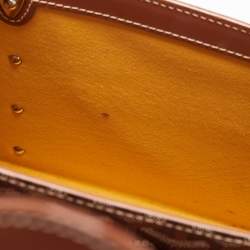 Goyard Brown Coated Canvas and Leather PM Saigon Top Handle Bag