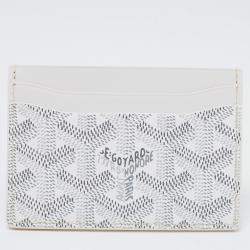 Goyard White Goyardine Coated Canvas and Leather Saint Sulpice Card Holder