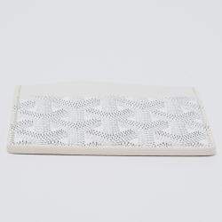 Goyard White Goyardine Coated Canvas and Leather Saint Sulpice Card Holder