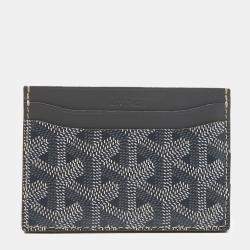 Goyard Black Coated Canvas Goyardine Tuileries Zip Compact Wallet Goyard