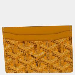 Goyard Yellow Goyardine Coated Canvas and Leather Saint Sulpice Card Holder