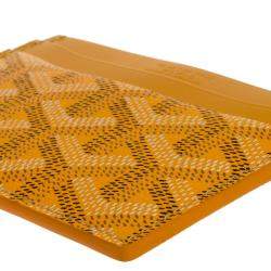 Goyard Yellow Goyardine Coated Canvas and Leather Saint Sulpice Card Holder