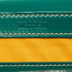 Goyard Green Coated Canvas and Leather PM Saigon Top Handle Bag