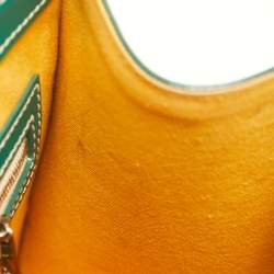 Goyard Green Coated Canvas and Leather PM Saigon Top Handle Bag