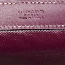 Pre Owned Goyard Burgundy Goyardine Coated Canvas and Leather Bellechasse PM Tote