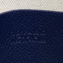 Pre Owned Goyard Blue Goyardine Coated Canvas and Leather Plumet Crossbody Bag