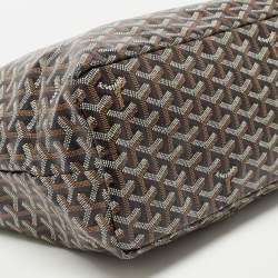 Pre Owned Goyard Brown Goyardine Coated Canvas and Leather Saint Louis PM Tote
