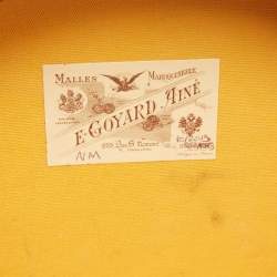 Goyard Navy Blue Goyardine Coated Canvas and Leather Alto Hatbox Trunk Bag