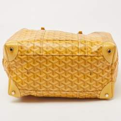 Goyard Yellow Goyardine Coated Canvas and Leather Boeing 30 Bag