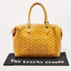 Goyard Yellow Goyardine Coated Canvas and Leather Boeing 30 Bag