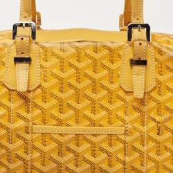 Goyard Yellow Goyardine Coated Canvas and Leather Boeing 30 Bag