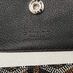 Pre Owned Goyard Black Goyardine Coated Canvas and Leather Saint Louis PM Tote