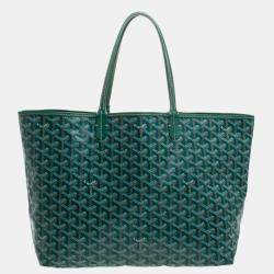 Goyard Green Goyardine Coated Canvas and Leather Saint Louis PM Tote