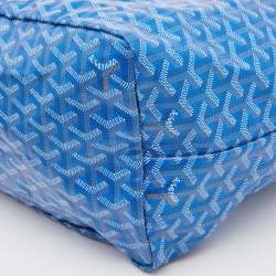 Pre Owned Goyard Blue Goyardine Coated Canvas and Leather Saint Louis GM Tote