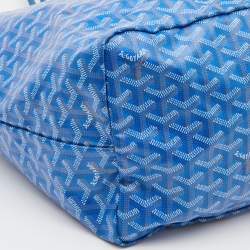 Pre Owned Goyard Blue Goyardine Coated Canvas and Leather Saint Louis GM Tote