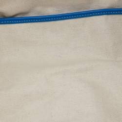 Pre Owned Goyard Blue Goyardine Coated Canvas and Leather Saint Louis GM Tote