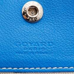 Pre Owned Goyard Blue Goyardine Coated Canvas and Leather Saint Louis GM Tote