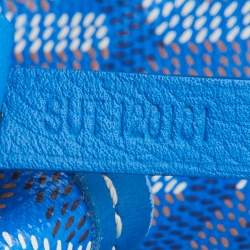 Pre Owned Goyard Blue Goyardine Coated Canvas and Leather Saint Louis GM Tote