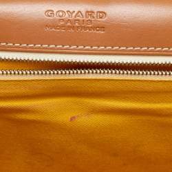 Goyard Brown Goyardine Coated Canvas and Leather Belvedere MM Saddle Bag