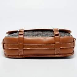 Goyard Brown Goyardine Coated Canvas and Leather Belvedere MM Saddle Bag